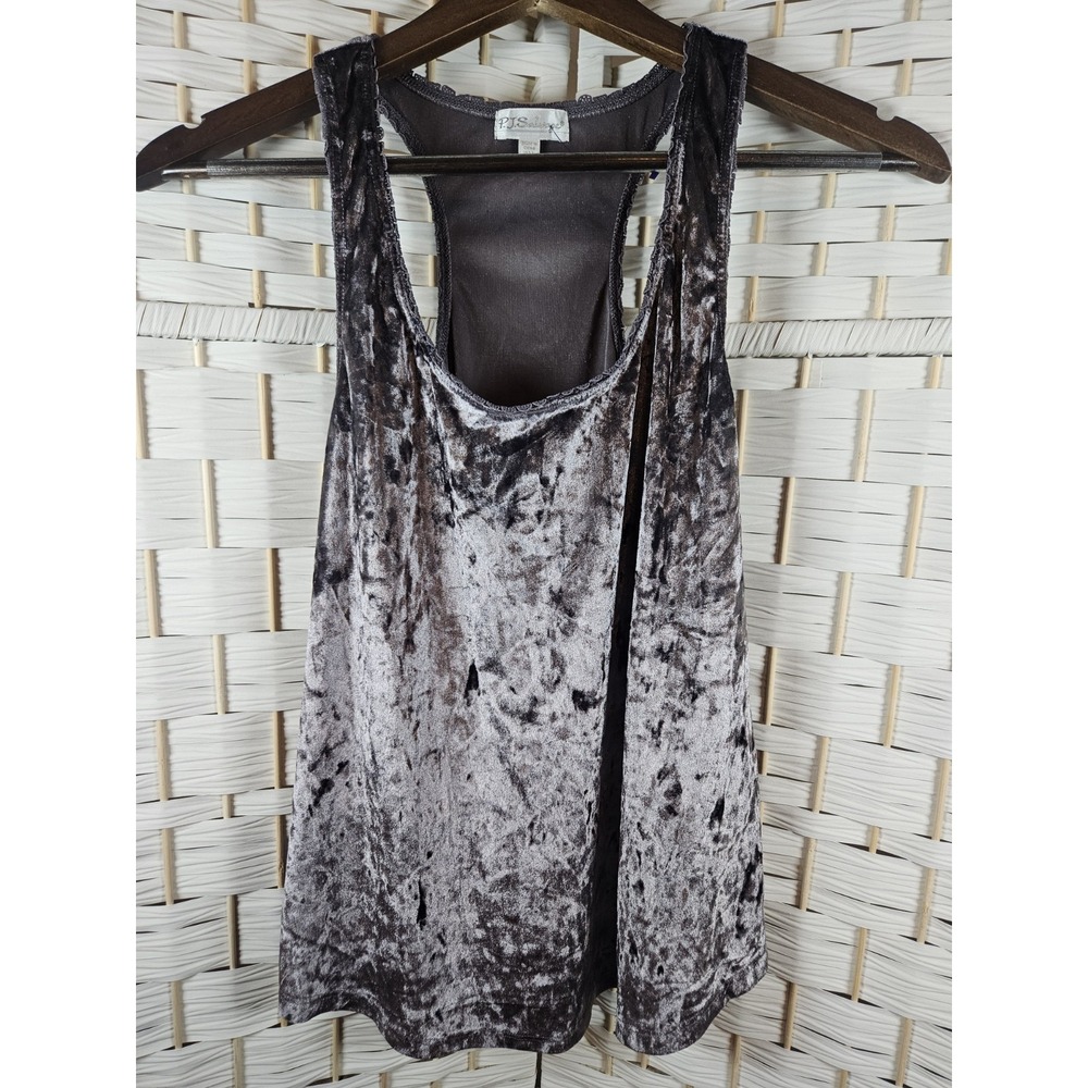 PJ Salvage Womens Velvet Pajama Shirt Sz L Romantic Comfort